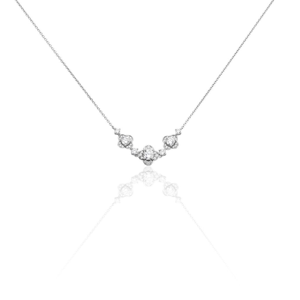 Collier Edyta Argent Blanc Oxyde De Zirconium - Colliers Femme | Histoire d’Or