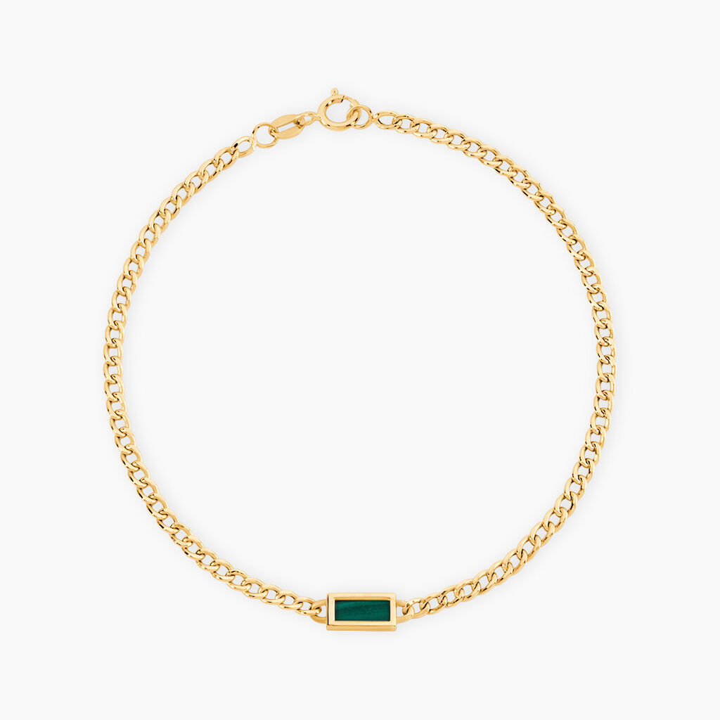 Bracelet Chet Or Jaune Malachite - F&ecirc;te des m&egrave;res Femme | Histoire d&rsquo;Or