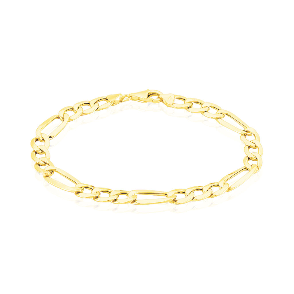 Bracelet Or Jaune Maille Alternée - Bracelets chaîne Homme | Histoire d’Or
