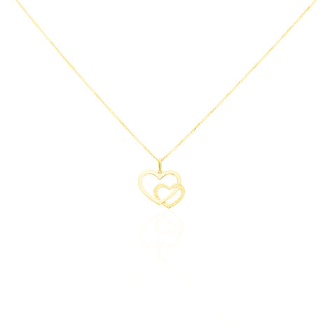 Collier Double Cœur Or Jaune - Colliers Femme | Histoire d’Or