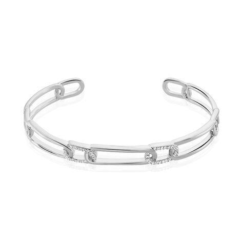 Bracelet Jonc Juliettine Argent Blanc Oxyde De Zirconium - Bracelets joncs Femme | Histoire d’Or