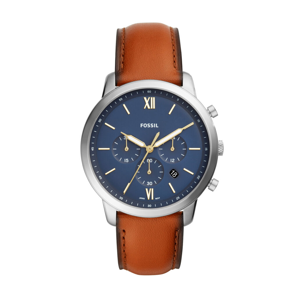 Montre Fossil Neutra Chrono Bleu - F&ecirc;te des p&egrave;res Homme | Histoire d&rsquo;Or