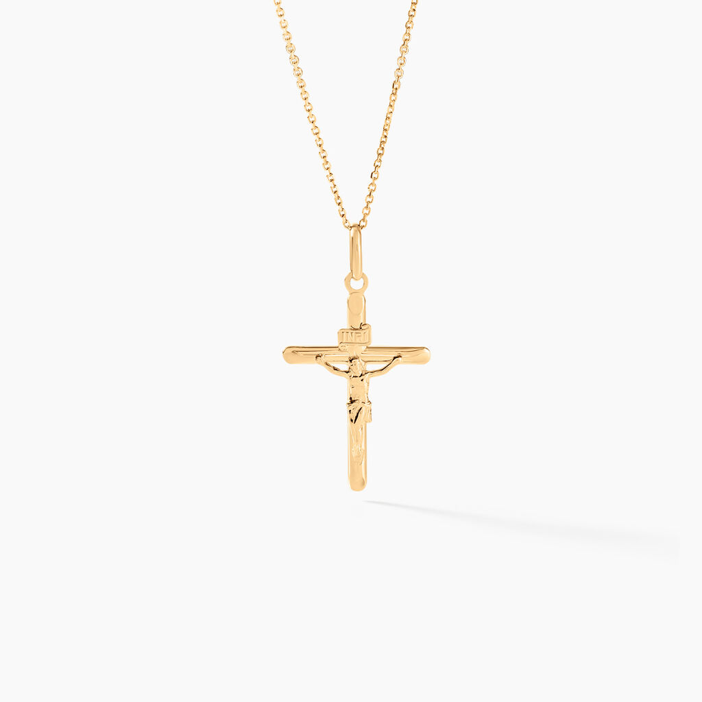 Pendentif Haley Croix Or Jaune - Pendentifs Communion Unisex | Histoire d&rsquo;Or