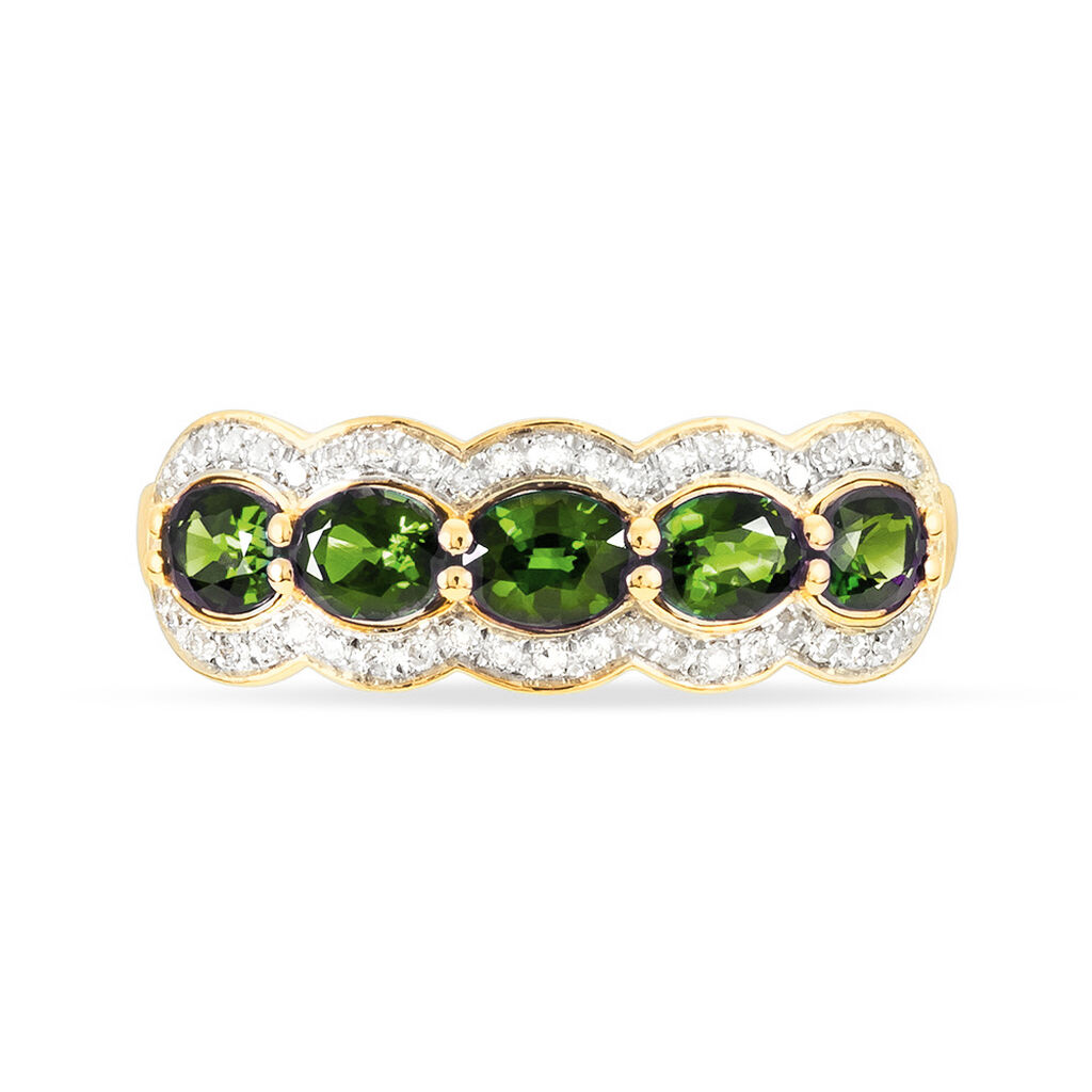 Bague Margaux Or Jaune Péridot Et Diamant - Bagues avec pierre Femme | Histoire d’Or