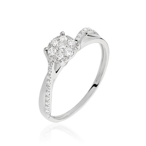 Bague Hebe Or Blanc Diamant - Bagues avec pierre Femme | Histoire d’Or