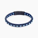 Bracelet Cuir De Vache Bleu - Bracelets cordon Homme | Histoire d&rsquo;Or