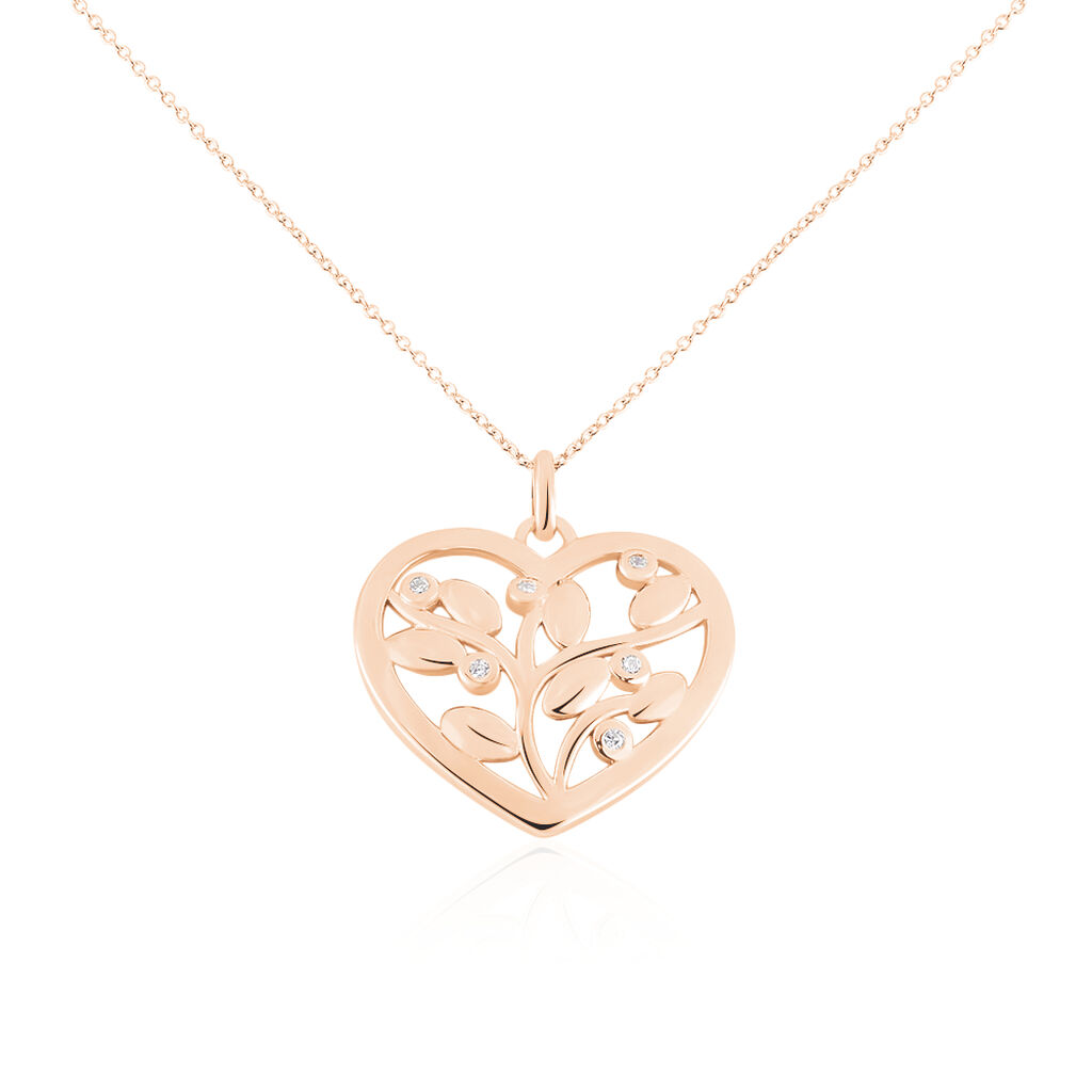 Collier Douglas Argent Rose Oxyde De Zirconium - Sautoirs Femme | Histoire d&rsquo;Or