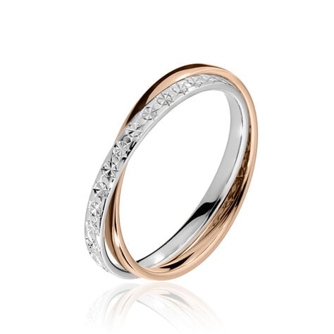 Alliance Hermana Ruban Plat Or Bicolore - Alliances Unisex | Histoire d&rsquo;Or