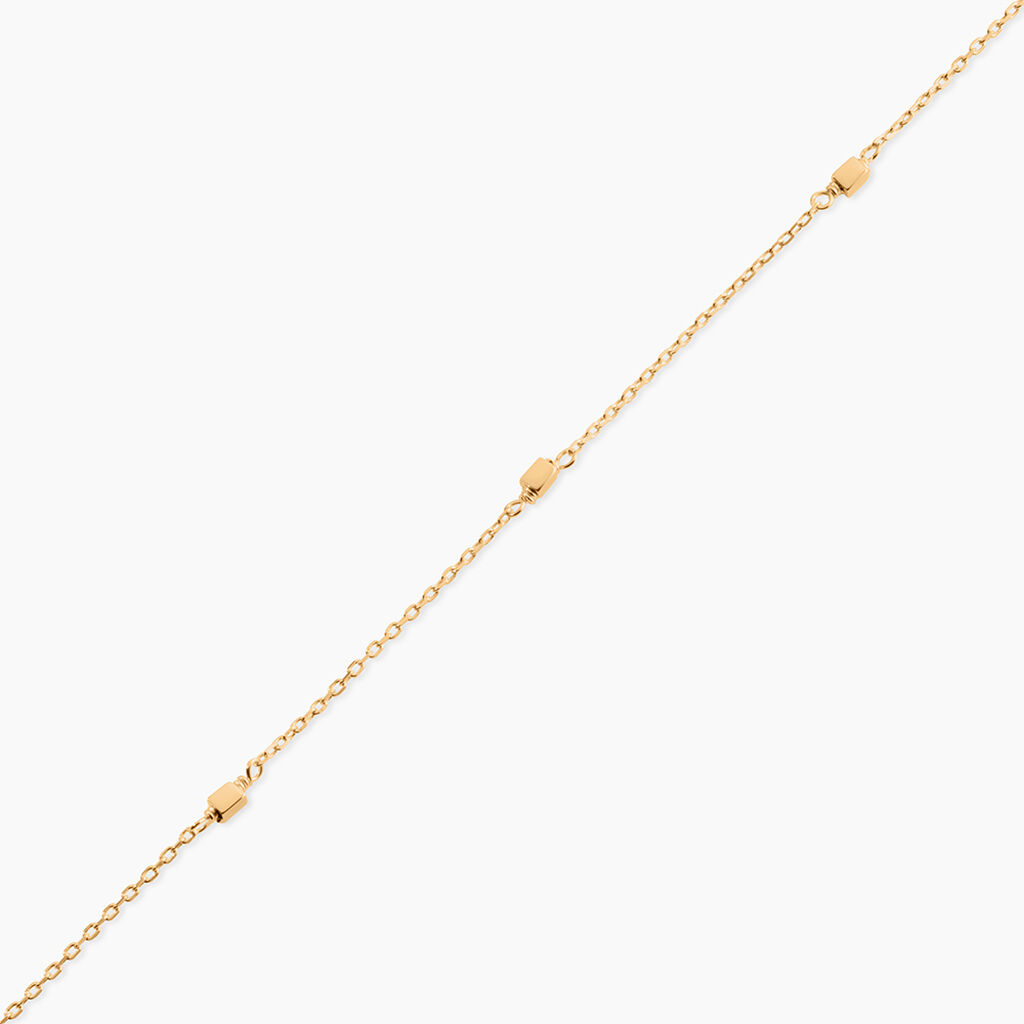 Cha&icirc;ne De Cheville Edvina Plaqu&eacute; Or Jaune - Cha&icirc;nes de cheville Femme | Histoire d&rsquo;Or