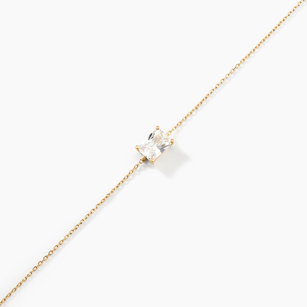 Bracelet Gatsby Or Jaune Oxyde De Zirconium - Bracelets Femme | Histoire d&rsquo;Or