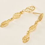 Boucles D'oreilles Pendantes Golden Acanty Or Jaune - Boucles d'oreilles pendantes Femme | Histoire d&rsquo;Or