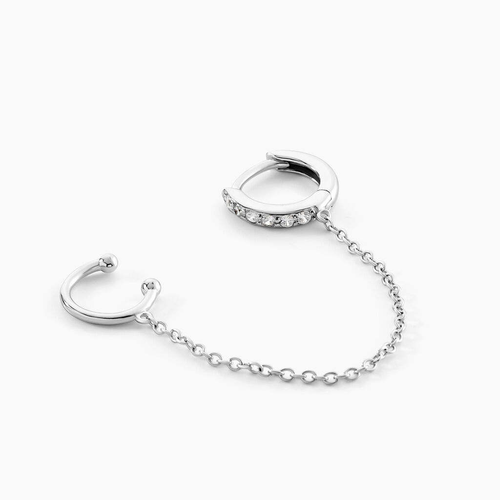 Bijou D'oreille Unitaire Argent Blanc Haim Oxydes De Zirconim - Boucles d'oreilles fantaisie Femme | Histoire d’Or