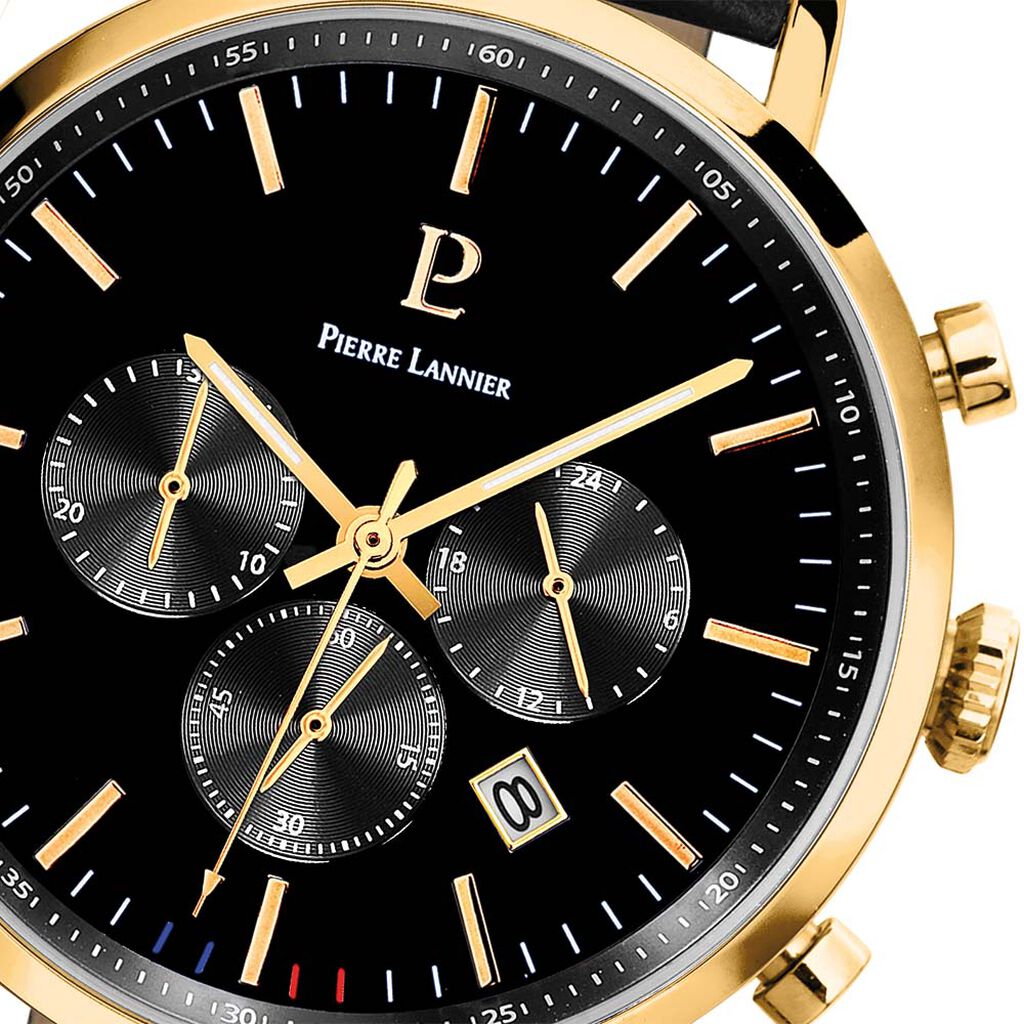 Montre Pierre Lannier Baron Noir - Montres Homme | Histoire d&rsquo;Or