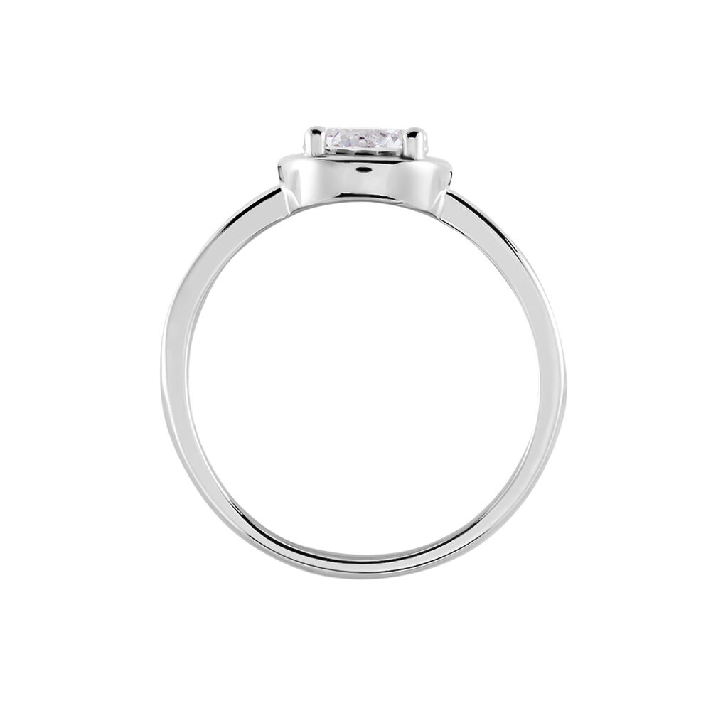Bague Solitaire Trifine Argent Oxyde De Zirconium - Bagues solitaires Femme | Histoire d’Or