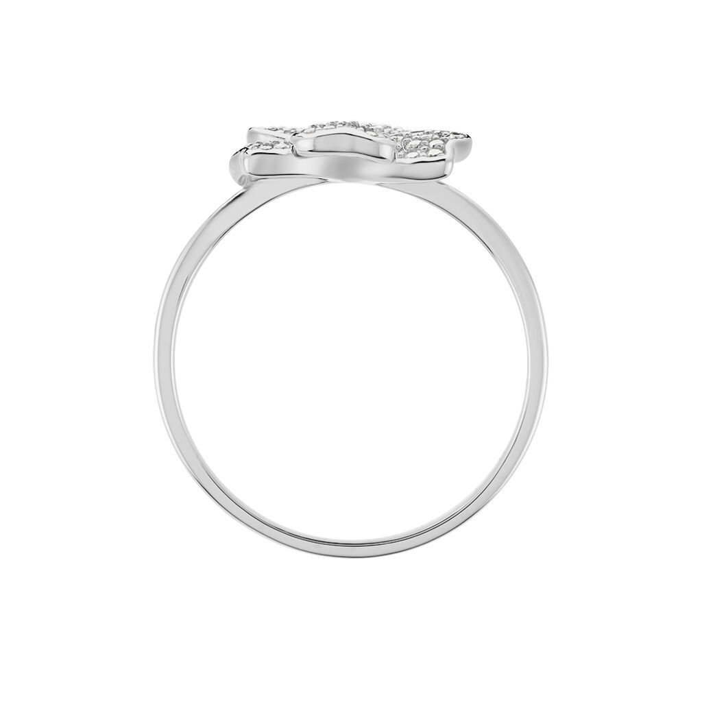 Bague Peppi Argent Blanc Oxyde De Zirconium - Bagues solitaires Femme | Histoire d&rsquo;Or