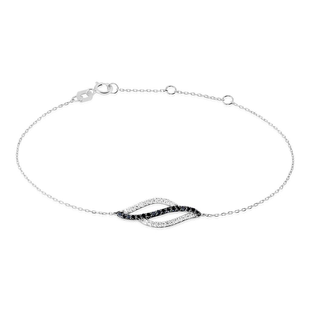 Bracelet Courbes Or Blanc Diamant - Bracelets Femme | Histoire d’Or