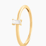 Bague Dmitrii Or Jaune Diamant Synth&eacute;tique - Bagues solitaires Femme | Histoire d&rsquo;Or