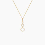 Collier Camron Argent Dor&eacute; A L'Or 750/1000 Oxyde De Zirconium - Colliers Femme | Histoire d&rsquo;Or