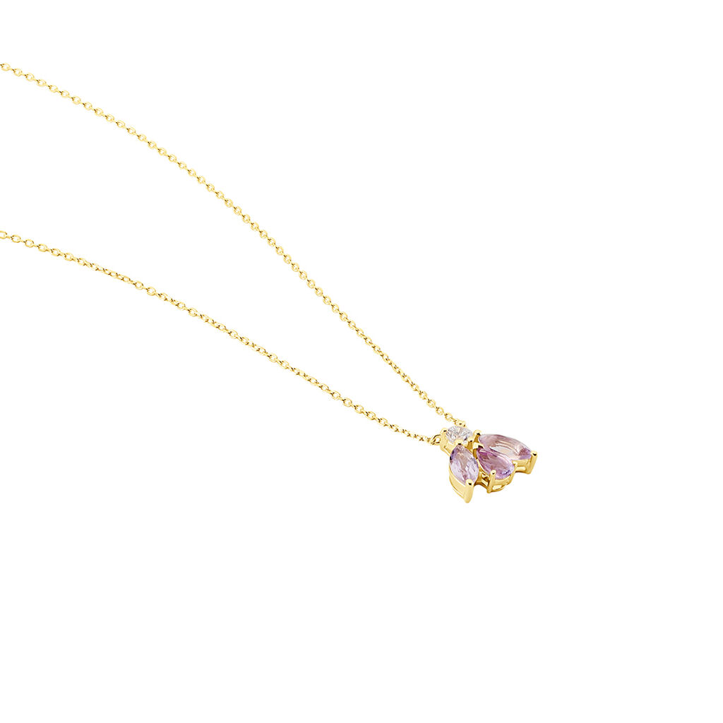Collier Spring Or Jaune Améthyste Oxyde De Zirconium - Colliers Femme | Histoire d’Or