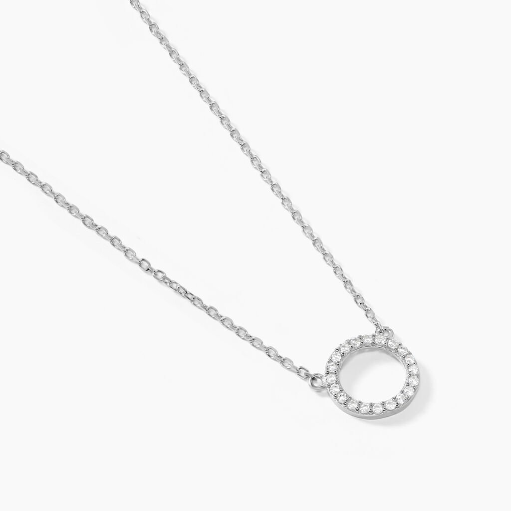 Collier Lim Or Blanc Oxyde De Zirconium - Colliers Femme | Histoire d’Or