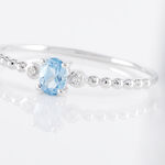 Bague Noria Or Blanc Topaze Et Oxyde De Zirconium - Bagues solitaires Femme | Histoire d&rsquo;Or