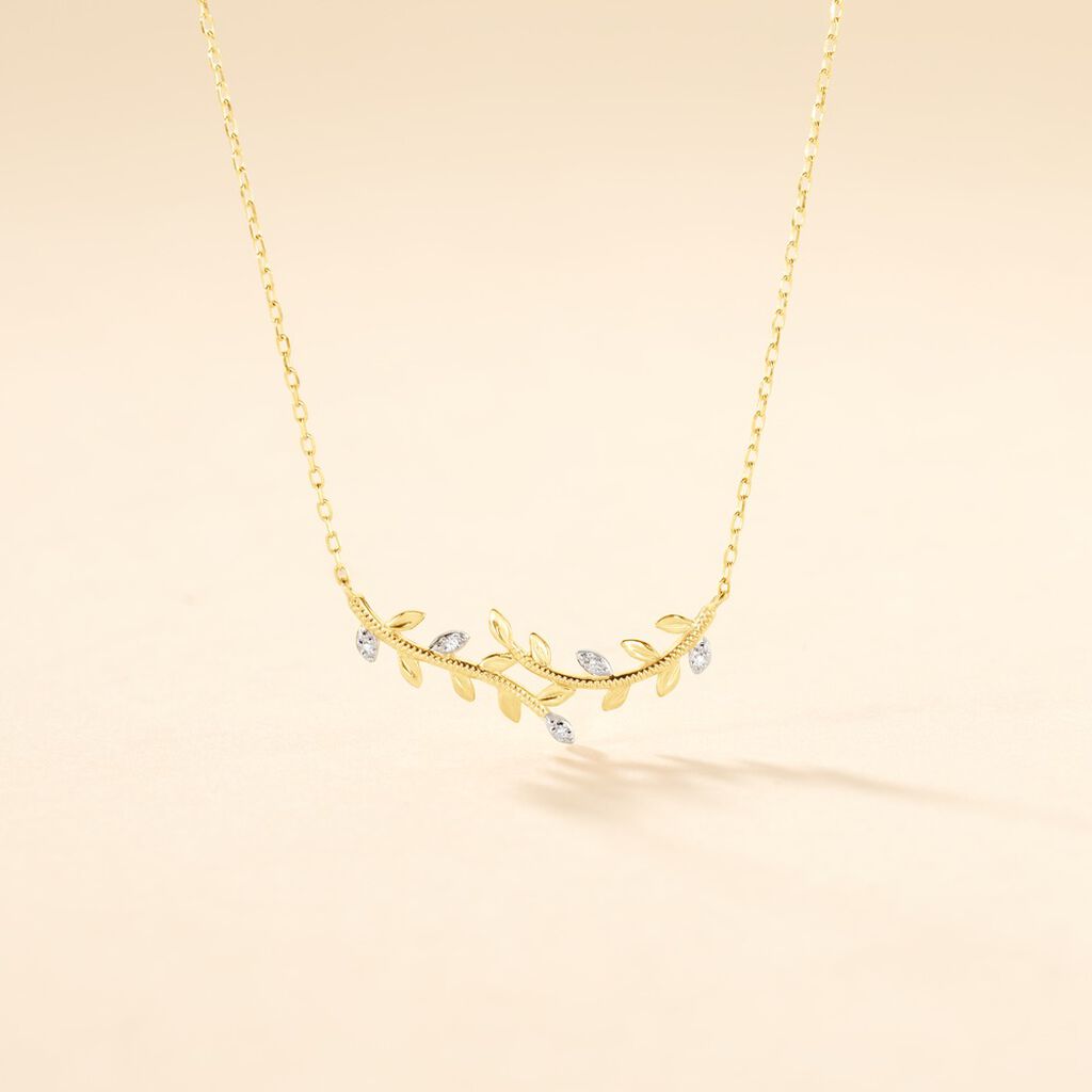 Collier Emelyne Or Jaune Diamant - Colliers Femme | Histoire d’Or