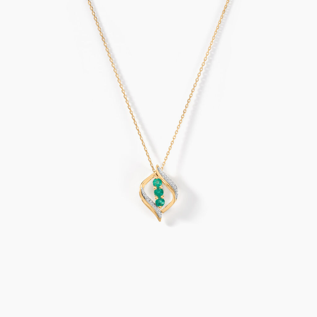 Collier Shahara Or Jaune Emeraude - Colliers Femme | Histoire d&rsquo;Or