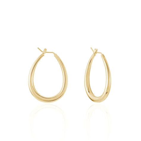 Cr&eacute;oles Olivia Ovale Plaqu&eacute; Or Jaune - Boucles d'oreilles cr&eacute;oles Femme | Histoire d&rsquo;Or