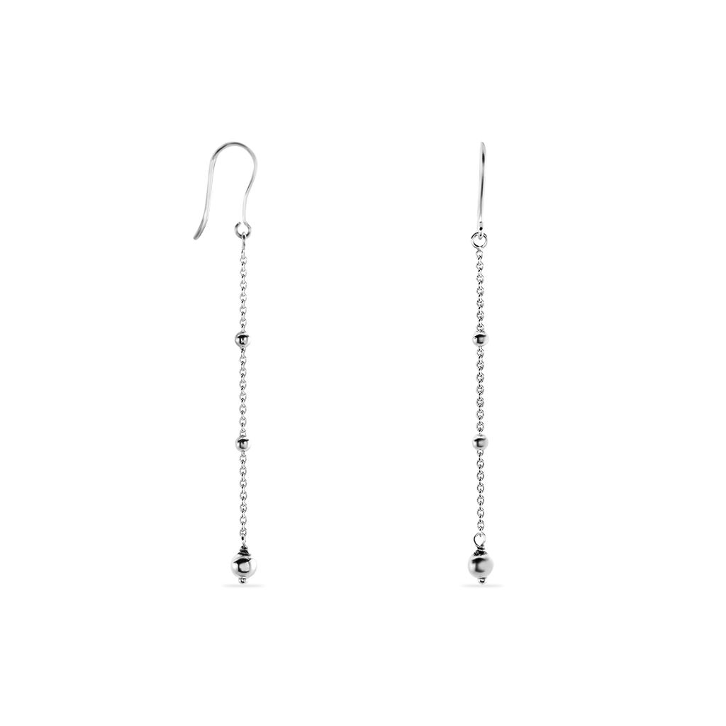 Boucles D'oreilles Pendantes Elea Argent Blanc - Boucles d'oreilles fantaisie Femme | Histoire d’Or