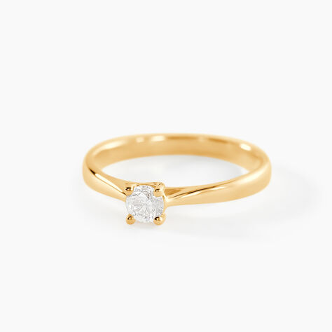 Bague Solitaire Victoria Or Jaune Diamant - Bagues solitaires Femme | Histoire d&rsquo;Or