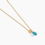 Collier Mala&iuml;ka Argent Dor&eacute; A L'Or 750/1000 Perle De Culture Amazonite - Colliers Femme | Histoire d&rsquo;Or