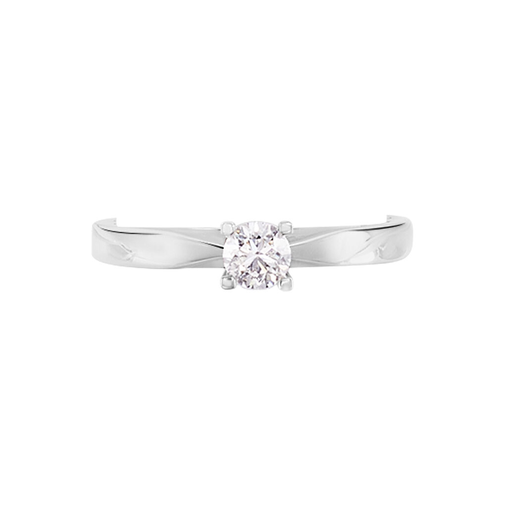 Bague Solitaire Celina Or Blanc Diamant - Bagues solitaires Femme | Histoire d’Or