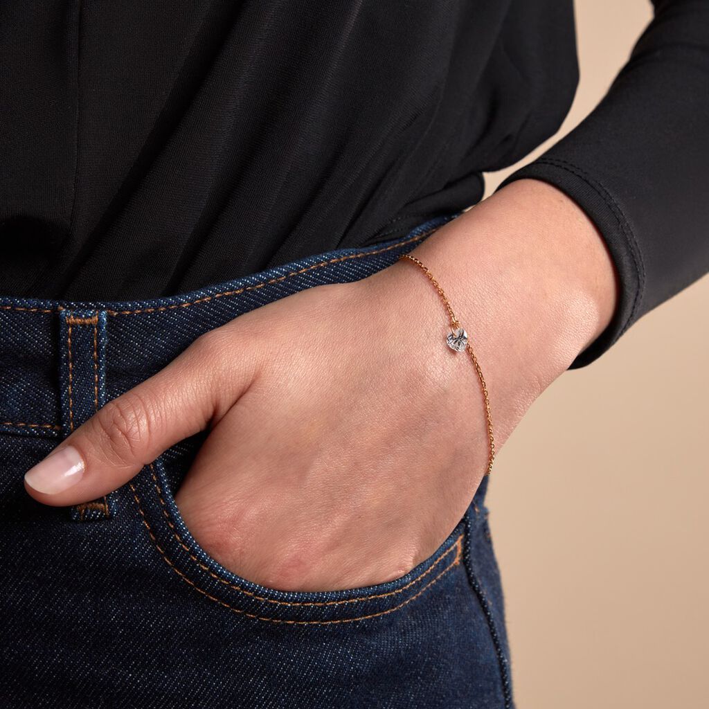 Bracelet Crush Plaqué Or Jaune Oxyde De Zirconium - Bracelets Femme | Histoire d’Or