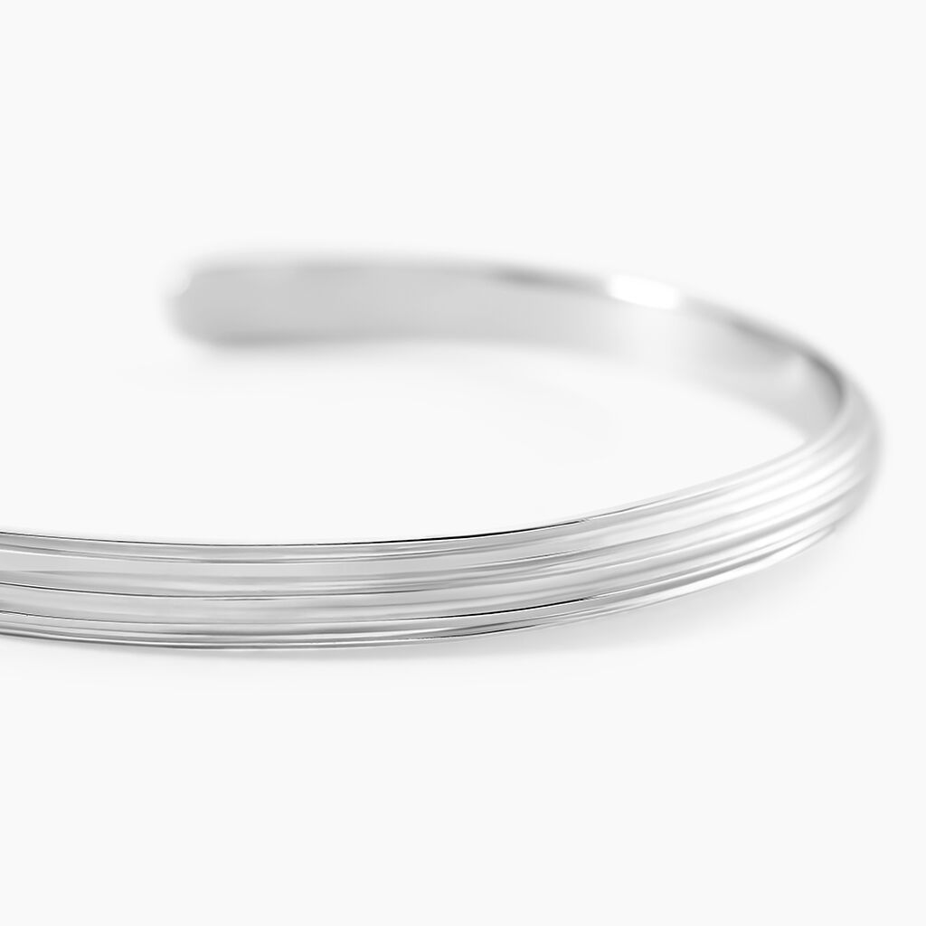 Bracelet Jonc Pulse Argent Blanc - Bracelets joncs Homme | Histoire d&rsquo;Or