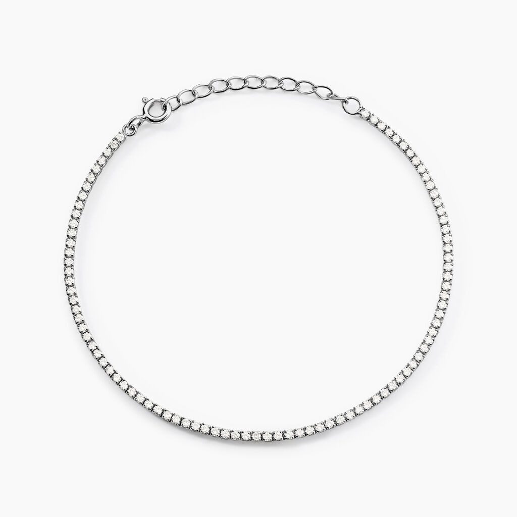 Bracelet Lou-anne Argent Blanc Oxyde De Zirconium