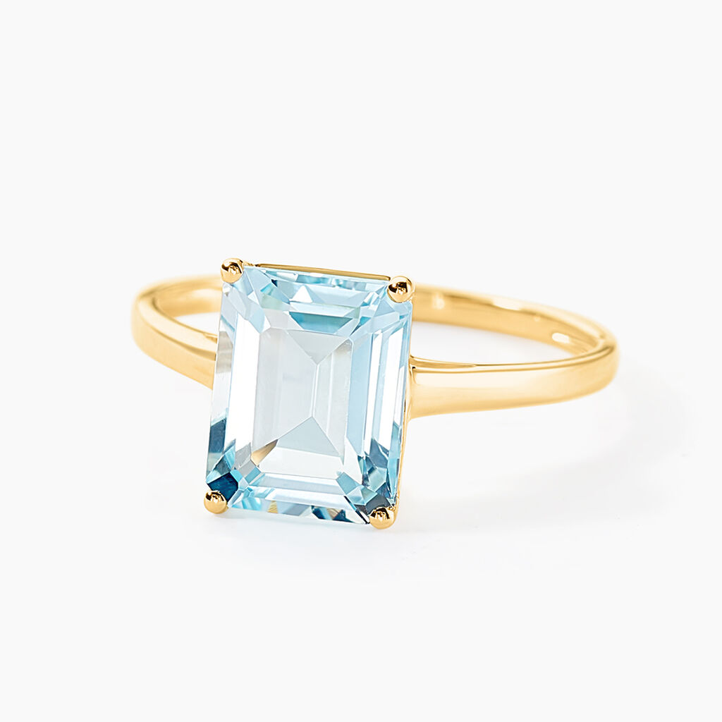 Bague Or Jaune Faraj Topaze - Bagues solitaires Femme | Histoire d&rsquo;Or