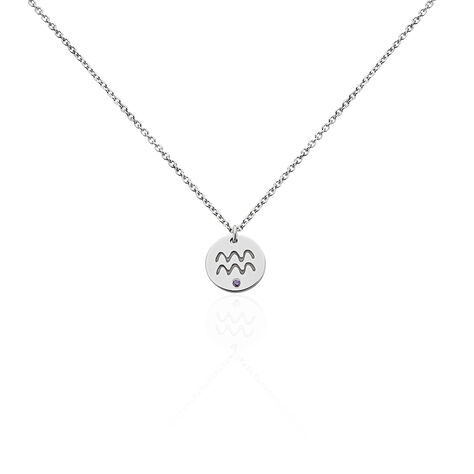 Collier Bangkok Argent Blanc Oxyde De Zirconium - Colliers Zodiaque Femme | Histoire d’Or
