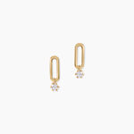 Boucles D'Oreilles Puces Nan Argent Dor&eacute; A L'Or 750/1000 Oxyde De Zirconium - Clous d'oreilles Femme | Histoire d&rsquo;Or