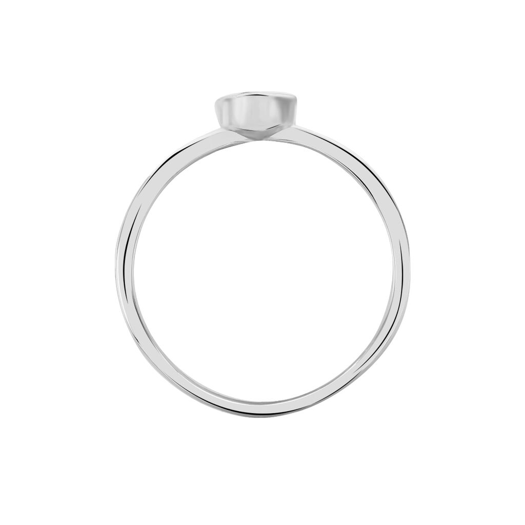 Bague Solitaire Mathylda Argent Blanc Oxyde De Zirconium - Bagues solitaires Femme | Histoire d’Or