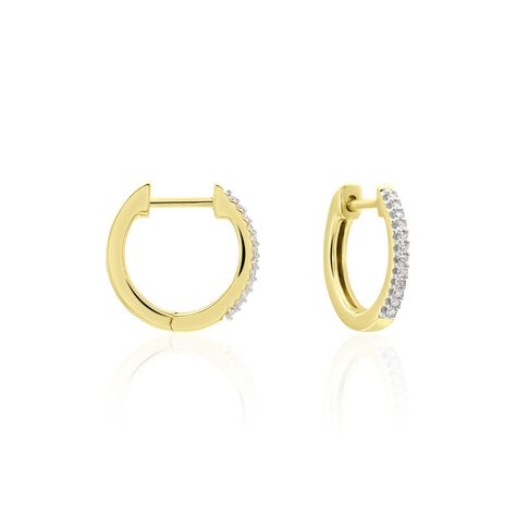 Creoles Or Jaune Aryanna Diamants - Boucles d'oreilles créoles Femme | Histoire d’Or