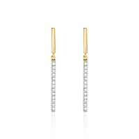 Boucles D'oreilles Pendantes Alayna Or Jaune Diamant