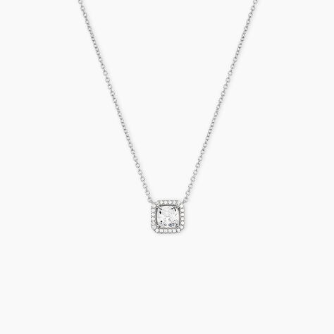 Collier Rio Argent Blanc Oxyde De Zirconium - Colliers fantaisie Femme | Histoire d&rsquo;Or