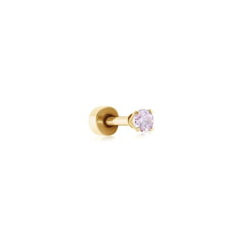 Piercing D'oreilles Unitaire Acier Doré Piia Oxyde De Zirconium - Bijoux Famille | Histoire d’Or