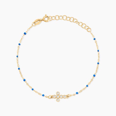 Bracelet Polka Argent Jaune Oxyde De Zirconium - Bracelets Femme | Histoire d&rsquo;Or