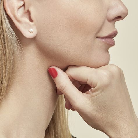 Boucles D'oreilles Puces Suki Rondes Nacres Or Jaune Perle De Culture - Clous d'oreilles Femme | Histoire d’Or