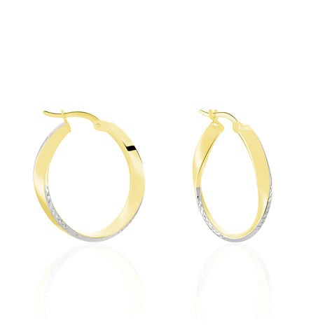 Cr&eacute;oles Doralynne Or Bicolore - Boucles d'oreilles cr&eacute;oles Femme | Histoire d&rsquo;Or