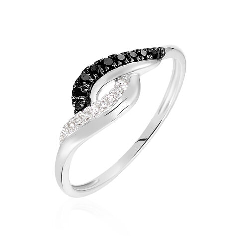 Bague Sculptural Or Blanc Diamant - Bagues avec pierre Femme | Histoire d’Or