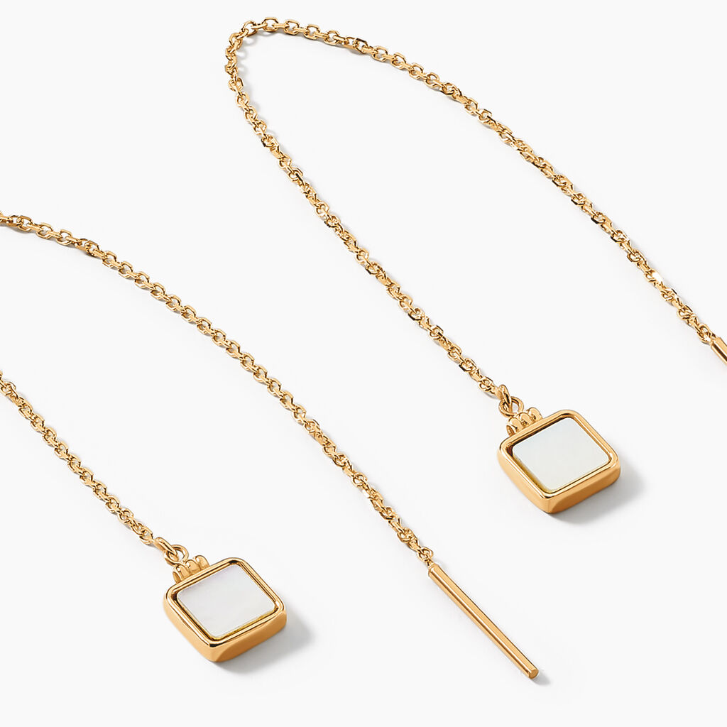 Boucles D'oreilles Pendantes Caron Or Jaune Nacre - Boucles d'oreilles pendantes Femme | Histoire d’Or