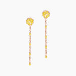 Boucles D'oreilles Pendantes Mimosa Argent Rose - Boucles d'oreilles fantaisie Femme | Histoire d&rsquo;Or