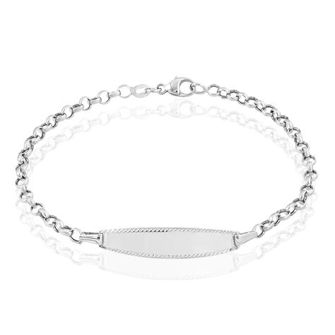 Bracelet Identité Marcel Or Blanc - Bracelets Communion Enfant | Histoire d’Or